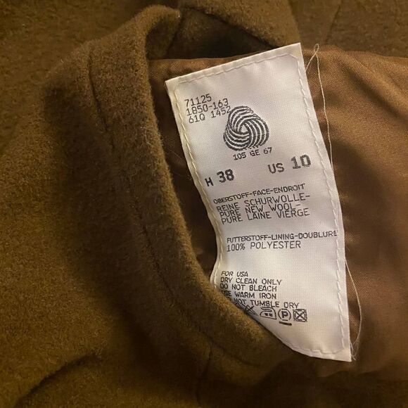 Bogner Brown Wool Coat Size 10 - Picture 4 of 7